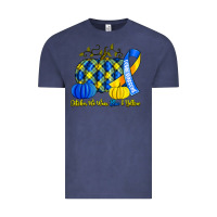 Vintage Denim october we wear blue and yellow with pumpkins Vintage Tee - Artiststas