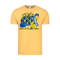 Vintage Mustard october we wear blue and yellow with pumpkins Vintage Tee - Artiststas