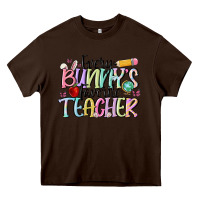 Chocolate Brown every bunnys favorite teacher Heavy Core Tee - MaliasSmallBusiness