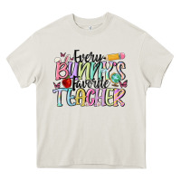 Cream every bunnys favorite teacher Heavy Core Tee - MaliasSmallBusiness