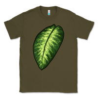 Army Green Dumb Cane Leaf Classic Tee - LillyAllenDesigns