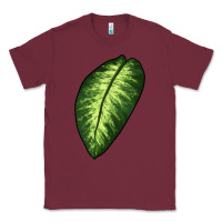 Burgundy Dumb Cane Leaf Classic Tee - LillyAllenDesigns