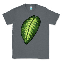 Charcoal Heather Dumb Cane Leaf Classic Tee - LillyAllenDesigns