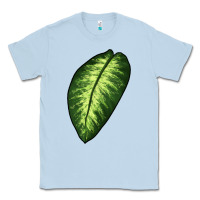 Dusty Blue Dumb Cane Leaf Classic Tee - LillyAllenDesigns
