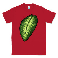 Red Dumb Cane Leaf Classic Tee - LillyAllenDesigns