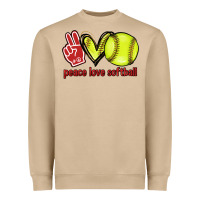 Mushroom Peace love Softball Heavyweight Sweatshirt - HowdyJamesFarm