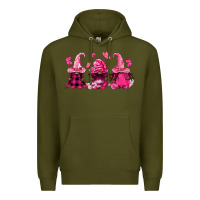 Army Green breast cancer afro gnomies Premium Hoodie - FaDigitalArtStudio