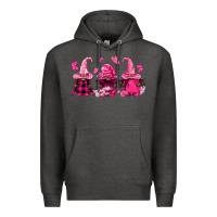 Charcoal Heather breast cancer afro gnomies Premium Hoodie - FaDigitalArtStudio