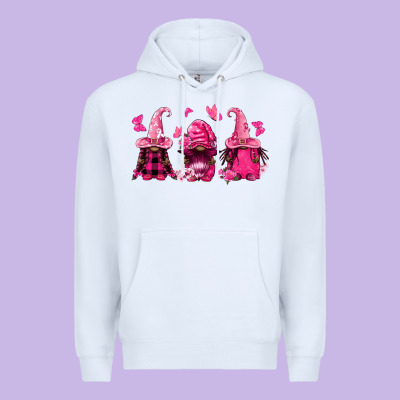 Breast Cancer Afro Gnomies Premium Hoodie Designed By Fadigitalartstudio