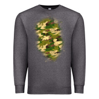 Charcoal Heather camouflage patch 1 Premium Sweatshirt - BundleAndBundleShop