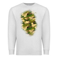 Oatmeal Heather camouflage patch 1 Premium Sweatshirt - BundleAndBundleShop