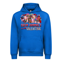 Cobalt farm animals is my valentine Urban Hoodie - RacoonDesign