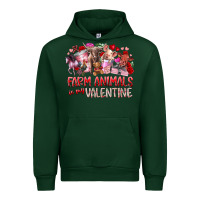 Forest Green farm animals is my valentine Urban Hoodie - RacoonDesign