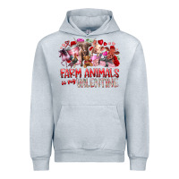 Heather Grey farm animals is my valentine Urban Hoodie - RacoonDesign