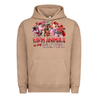 Pigment Burro farm animals is my valentine Urban Hoodie - RacoonDesign