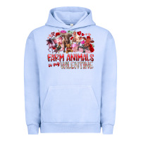Pigment Grape Ice farm animals is my valentine Urban Hoodie - RacoonDesign