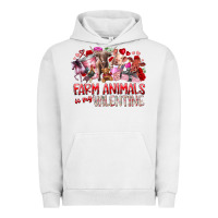 Pigment Lunar Rock farm animals is my valentine Urban Hoodie - RacoonDesign
