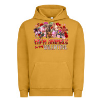 Pigment Peanut Butter farm animals is my valentine Urban Hoodie - RacoonDesign