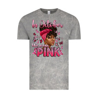 Cloud Rock in october we wear pink with afro woman Vintage Tee - Artiststas