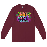 Burgundy Hot wife summer Long Sleeve Tee - NancyCooperArtShop