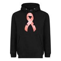 Black uterine or endometrial cancer ribbon Heavyweight Hoodie - FaDigitalArtStudio