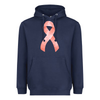 Navy uterine or endometrial cancer ribbon Heavyweight Hoodie - FaDigitalArtStudio