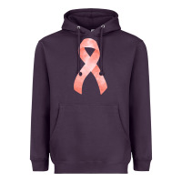 Plum uterine or endometrial cancer ribbon Heavyweight Hoodie - FaDigitalArtStudio