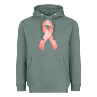 Sage uterine or endometrial cancer ribbon Heavyweight Hoodie - FaDigitalArtStudio