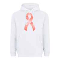 White uterine or endometrial cancer ribbon Heavyweight Hoodie - FaDigitalArtStudio