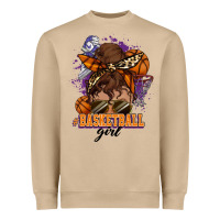 Mushroom Messy bun Basketball girl Heavyweight Sweatshirt - HowdyJamesFarm