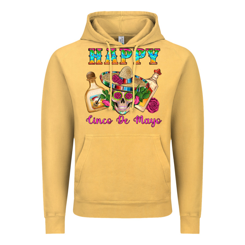 Happy Cinco De Mayo Mexican Skull Tequila Bottle Roses Cactus Vintage Hoodie by Artiststas | Teevron