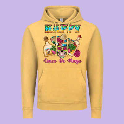Happy Cinco De Mayo Mexican Skull Tequila Bottle Roses Cactus Vintage Hoodie Designed By Artiststas