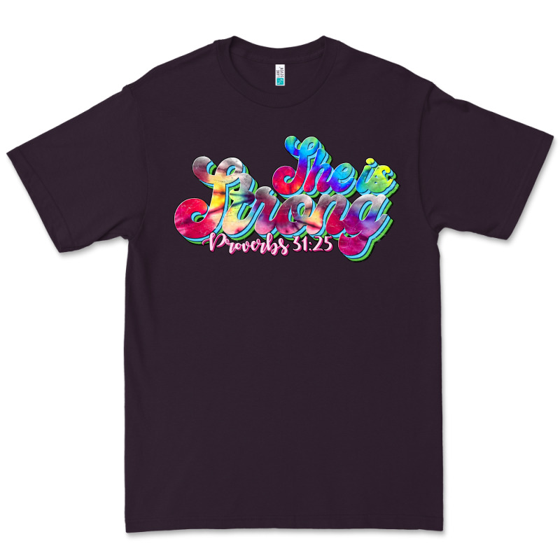 She Is Strong Proverbs 31:25 Premium Tee by JahusDesignShop | Teevron