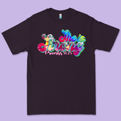 She Is Strong Proverbs 31:25 Premium Tee Designed By Jahusdesignshop