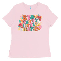 Bubblegum Pink stay trippy little hippie Ladies Tee - MaliasSmallBusiness