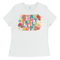 White stay trippy little hippie Ladies Tee - MaliasSmallBusiness