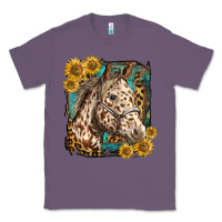 Lavender appaloosa horse with sunflowers and western background Classic Tee - LillyAllenDesigns