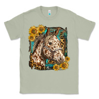 Matcha appaloosa horse with sunflowers and western background Classic Tee - LillyAllenDesigns