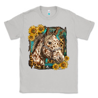 Moon Dust appaloosa horse with sunflowers and western background Classic Tee - LillyAllenDesigns