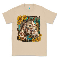 Mushroom appaloosa horse with sunflowers and western background Classic Tee - LillyAllenDesigns