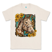 Natural appaloosa horse with sunflowers and western background Classic Tee - LillyAllenDesigns