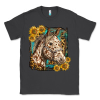 Smoke appaloosa horse with sunflowers and western background Classic Tee - LillyAllenDesigns