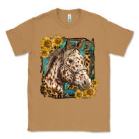 Toasted Coconut appaloosa horse with sunflowers and western background Classic Tee - LillyAllenDesigns