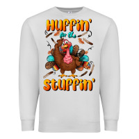 Dove Grey huffin' for the stuffin' Premium Sweatshirt - BundleAndBundleShop