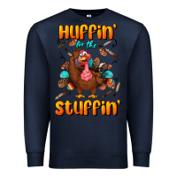 Navy huffin' for the stuffin' Premium Sweatshirt - BundleAndBundleShop
