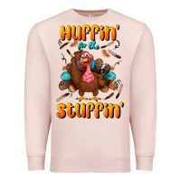 Pale Pink huffin' for the stuffin' Premium Sweatshirt - BundleAndBundleShop