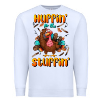 White huffin' for the stuffin' Premium Sweatshirt - BundleAndBundleShop