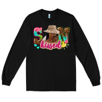 Black Afro woman with sunkissed Long Sleeve Tee - NancyCooperArtShop
