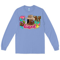 Colony Blue Afro woman with sunkissed Long Sleeve Tee - NancyCooperArtShop
