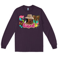 Plum Afro woman with sunkissed Long Sleeve Tee - NancyCooperArtShop